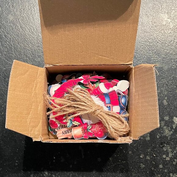 Set of 12 Adorable Colorful Gnome Wooden Ornaments - Picture 5 of 5